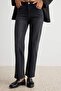 Premium Az Esnek Siyah Normal Bel Slim Straight Jeans TWOAW27JE00092 - 3