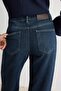 Premium Koyu Mavi Tencel Karışımlı Yüksek Bel Straight Jeans TWOAW27JE00200 - 5