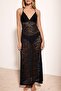 Black Premium Lace Knitted Nightgown Thmaw27Gc00021 - 3