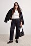 Antrasit Antrasit Yüksek Bel Wide Leg Jeans TBBAW27CJ00003