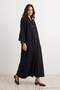 Black Snap Detail Relaxed/Comfortable Fit Maxi Woven Cap & Robe Tctaw27Kf00002 - 2