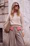 Wardrobe Essentials Beige Mohair Look Soft Textured Special Quality Knitwear Sweater Twoaw27Kz00102