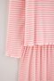 Pink-Multicolor Striped Half Placket Knitted Large Size Pajama Set Tbbaw27Ai00051 - 2