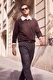 Kahverengi Düşük Omuz Regular Wardrobe Essentials İnterlok Polo Yaka T-shirt TMNAW27PO00003 - 2