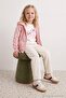 Pink Girls' Hooded Plain Knitted Sweatshirt Tkdaw27Sw00003 - 3