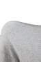 Gri Melanj Kayık Yaka Büyük Beden Sweatshirt TBBAW27AO00014 - 5