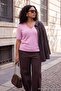 Wardrobe Essentials Gül Kurusu Mevsimlik İnce Triko Kazak TBBAW27AN00032 - 3