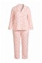 Pink Pepper Patterned Checkered Large Size Woven Pajama Set Tbbaw27Ai00048 - 4