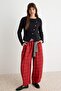 Black Asymmetric Button Detailed Regular Knitted Blouse Twoaw26Bz00274 - 2