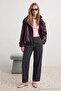 Anthracite Barrel Molded Fabric Trousers Twoaw27Pl00071