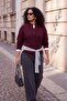 Wardrobe Essentials Bordo Yumuşak Dokulu Triko Kazak TBBAW26AN00070 - 2