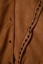 Camel Oversize Suede Bomber Coat Twoaw27Mo00131 - 2