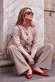 Wardrobe Essentials Taş Oversize Yumuşak Dokulu Super Crop Triko Hırka TWOAW27HI00146 - 2