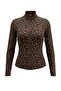 Brown-Multicolor Brushed Soft Fabric Leopard Pattern Thumb Hole Knitted Sports Jacket Thmaw26Sk00012