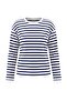 Ekru Çizgili Sırt Slogan Baskılı Oversize/Geniş Kesim Örme T-Shirt TWOAW27TS00063 - 2