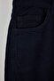 Lacivert Kadife 100% Pamuk Straight Fit Boru Paça Normal Bel Kışlık Pantolon TMNAW27PL00014 - 6