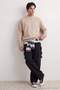 Stone Oversize/Wide Cut Cotton Basic Thick Sweatshirt with Fleece Inside Tmnaw25Sw00011 - 3