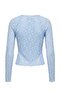 Açık Mavi Fitted/Vücuda Oturan Reglan Kol Dantel Uzun Kollu Esnek Örme Bluz TWOAW26BZ00048 - 4