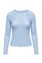 Açık Mavi Fitted/Vücuda Oturan Reglan Kol Dantel Uzun Kollu Esnek Örme Bluz TWOAW26BZ00048