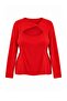 Kırmızı Cut Out Detaylı Vücuda Oturan Yumuşak Tuşeli Esnek Örme Bluz TBBAW27AF00042