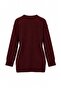 Bordo Bisiklet Yaka Loose Fit Triko Kazak TCTAW22AK0045 - 6