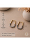 Diora - Two-Tone Steel Earrings - Medium Size 2 cm - 2