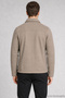 Men's Cream Oversize Zippered Quilted Cashmere Jacket - 5