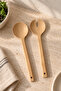 Bamboo Salad Serving Spoon Set - 2 Piece Spoons - 5