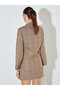 Two Mt Shop Quality Soulife Beige Plaid Standard & Regular Women's Jacket - 4