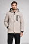Men's Stone Hooded Fur-Lined Water and Wind-Resistant Outdoor Softshell Coat - 2