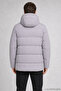 Men's Gray Waterproof Coat Nova Fabric Removable Hooded Zipper Detail - 5
