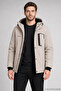 Men's Stone Hooded Fur-Lined Water and Wind-Resistant Outdoor Softshell Coat - 4