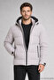 Men's Stone Waterproof Jacket Nova Fabric Removable Hooded Zipper Detail