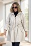 Removalable Hooded Foldable Sleeve Detail Bonded Fabric Extra Large Size Trench Coat