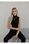 Women's 4-Piece Sleeveless Bodysuit Viscose High Neck Bodysuit 4 Pieces Fisherman Black-White-Brown-Grey - 7