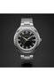 Men's Wristwatch Silver Color, Black Dial - Stylish Metal Band, 2 Years Warranty - 2