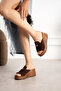 Mnr-1402 Filled Sole Buckle Detailed Slippers - 3