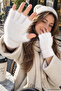 Plush Cut Finger Gloves - 3