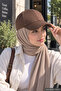 Brown Flat Baseball Cap with Velcro on the Back, Adjustable Unisex Cap – Casual Sports Basic Model Hat - 3