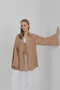 Natural Viscose Fabric Pocketed Lace-Up Women's Kimono 1167 - 7