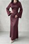 Back Drawstring Hijab Evening Dress - 5