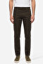 Men's Brown Slim Straight Fit Trousers - 3