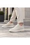 Ba0911 Beige Men's Sneaker - Special Knitted Knitwear, Breathable Leather, Powder Detail, Lightweight, Comfortable, Casual Sports Shoes - 2