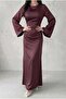 Back Drawstring Hijab Evening Dress - 4
