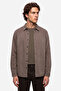 Men's Brown Lyocell Blend Regular Fit Long Sleeve Shirt