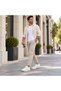 Ba0911 White Men's Sneaker - Special Knitted Knitwear, Breathable Leather, Powder Detail, Lightweight, Comfortable, Casual Sports Shoes - 7