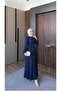 Shawl Collar Belted Long Dress - 4