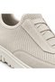 Ba0911 Beige Men's Sneaker - Special Knitted Knitwear, Breathable Leather, Powder Detail, Lightweight, Comfortable, Casual Sports Shoes - 4