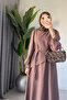 Shawl Collar Belted Long Dress - 4