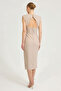 V-Neck Backless Dress - 5